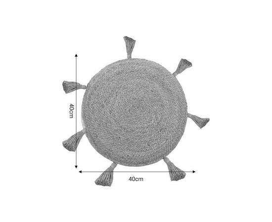 Πουφ Elefon Inart φυσικό-εκρού ύφασμα Φ40x7.5εκ - ΑΝΤΙΚΕΙΜΕΝΑ στο Milonadakis.gr