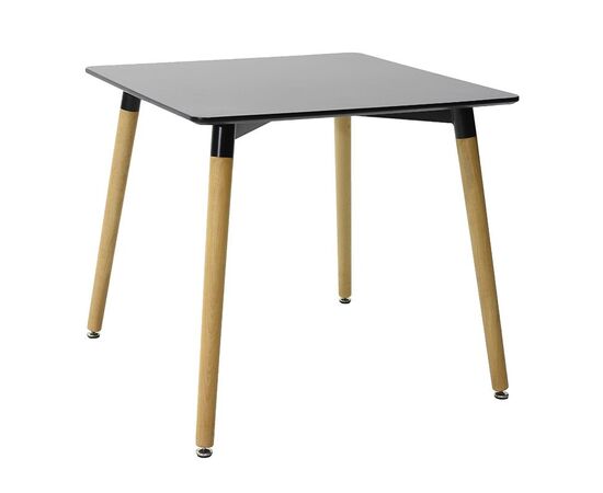 Τραπέζι Natali pakoworld τετράγωνο MDF χρώμα μαύρο gloss 80x80x76εκ - ΤΡΑΠΕΖΙΑ ΚΟΥΖΙΝΑΣ στο Milonadakis.gr