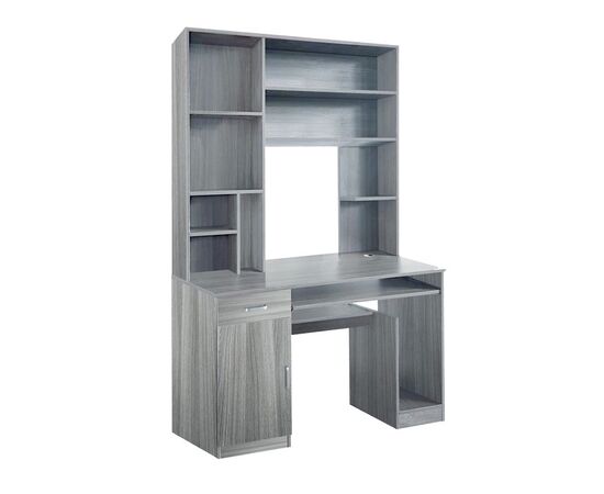 Γραφείο υπολογιστή με βιβλιοθήκη Novelty pakoworld γκρι-oak 120x55x182εκ - ΓΡΑΦΕΙΑ στο Milonadakis.gr