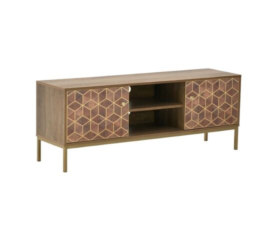 Έπιπλο τηλεόρασης Zarmine Inart καφέ-χρυσό ξύλο 145x39x55εκ - ΕΠΙΠΛΑ ΤΗΛΕΟΡΑΣΗΣ στο Milonadakis.gr