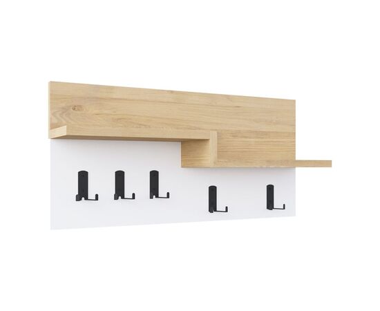 Κρεμάστρα τοίχου Harm pakoworld oak-λευκό μελαμίνης 65x15x31εκ - ΕΠΙΠΛΑ ΕΙΣΟΔΟΥ στο Milonadakis.gr