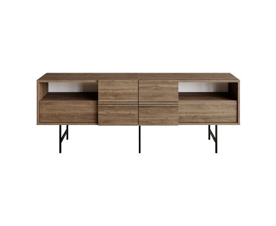 Μπουφές Kevan pakoworld καρυδί-μαύρο πόδι 180x35x65εκ - ΜΠΟΥΦΕΔΕΣ-ΚΟΝΣΟΛΕΣ στο Milonadakis.gr