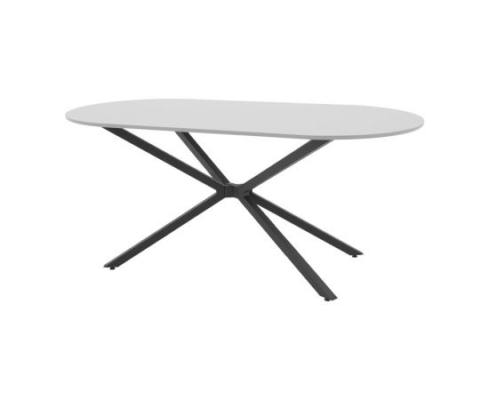 Τραπέζι Lerdion pakoworld γκρι mdf-μαύρο μέταλλο 180x90x75εκ - ΤΡΑΠΕΖΙΑ ΚΟΥΖΙΝΑΣ στο Milonadakis.gr