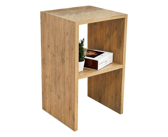 Βοηθητικό τραπέζι Leofric pakoworld μελαμίνης oak 30x30x60εκ - ΒΟΗΘΗΤΙΚΑ ΤΡΑΠΕΖΑΚΙΑ στο Milonadakis.gr