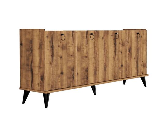 Μπουφές Lireta pakoworld μελαμίνης καρυδί-μαύρο 182x41x82.5εκ - ΜΠΟΥΦΕΔΕΣ-ΚΟΝΣΟΛΕΣ στο Milonadakis.gr