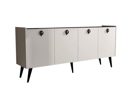 Μπουφές Jeslie pakoworld μελαμίνης λευκό-ανθρακί 180x40x79εκ - ΜΠΟΥΦΕΔΕΣ-ΚΟΝΣΟΛΕΣ στο Milonadakis.gr
