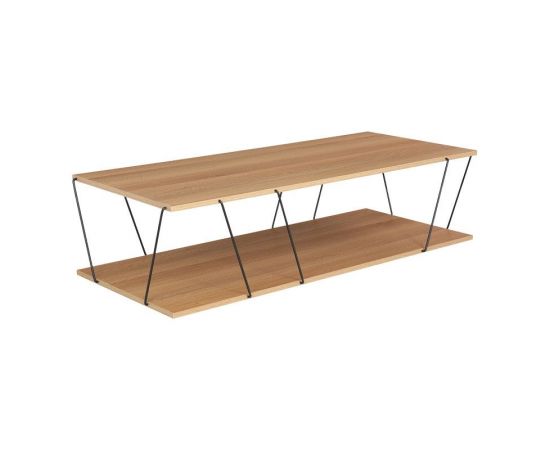 Τραπέζι σαλονιού Tars pakoworld sonoma-μαύρο 120x50x30εκ - ΤΡΑΠΕΖΑΚΙΑ ΣΑΛΟΝΙΟΥ στο Milonadakis.gr