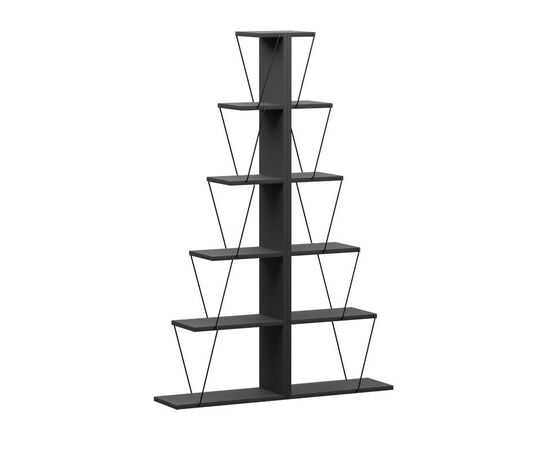 Βιβλιοθήκη mini Tars pakoworld ανθρακί-μαύρο 130x22x146εκ - ΒΙΒΛΙΟΘΗΚΕΣ στο Milonadakis.gr