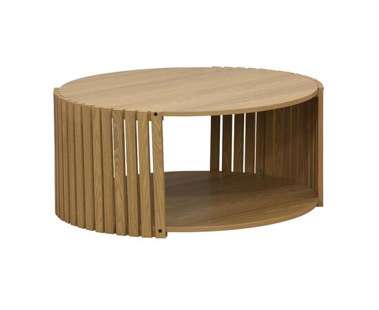 Τραπέζι σαλονιού Heavenly pakoworld MDF φυσικό Φ83x38εκ - ΤΡΑΠΕΖΑΚΙΑ ΣΑΛΟΝΙΟΥ στο Milonadakis.gr