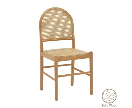 Καρέκλα Alessia pakoworld ξύλο οξιάς-rattan φυσικό 43x40x89εκ - ΚΑΡΕΚΛΕΣ - ΠΟΛΥΘΡΟΝΕΣ ΕΣ. στο Milonadakis.gr