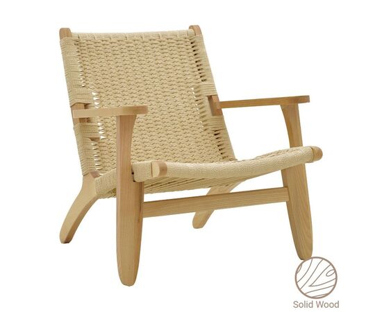 Πολυθρόνα Chiara pakoworld ξύλο οξιάς φυσικό-έδρα φυσικό σχοινί 70x68x75εκ - ΚΑΡΕΚΛΕΣ - ΠΟΛΥΘΡΟΝΕΣ ΕΣ. στο Milonadakis.gr