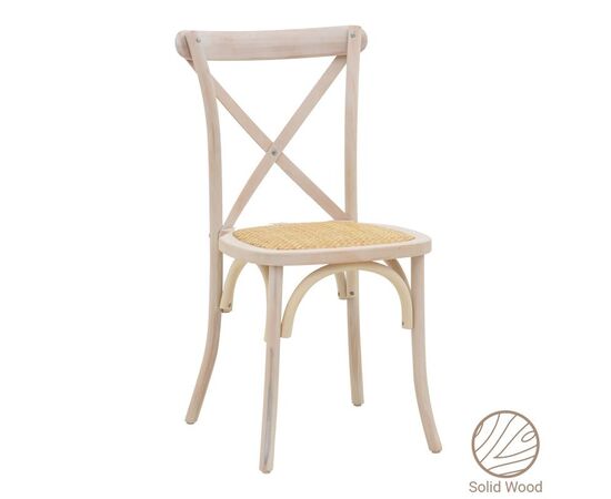 Καρέκλα Dylon pakoworld white wash ξύλο οξιάς-έδρα φυσικό rattan 48x52x89εκ - ΚΑΡΕΚΛΕΣ - ΠΟΛΥΘΡΟΝΕΣ ΕΣ. στο Milonadakis.gr