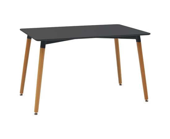 Τραπέζι Natali pakoworld MDF μαύρο-πόδια φυσικό 120x80x76εκ - ΤΡΑΠΕΖΙΑ ΚΟΥΖΙΝΑΣ στο Milonadakis.gr