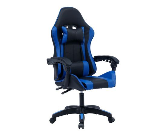 Καρέκλα γραφείου gaming William pakoworld PU μαύρο-μπλε - ΚΑΡΕΚΛΕΣ ΓΡΑΦΕΙΟΥ στο Milonadakis.gr