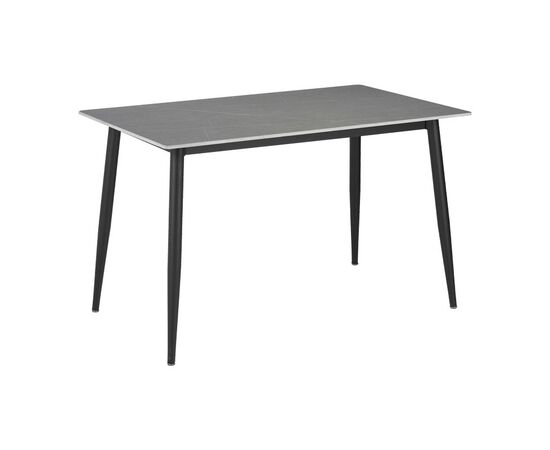 Τραπέζι Gustas pakoworld γκρι μαρμάρου sintered stone-μαύρο μέταλλο 120x60x75εκ - ΤΡΑΠΕΖΙΑ ΚΟΥΖΙΝΑΣ στο Milonadakis.gr