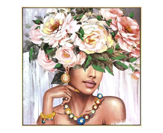 Πίνακας σε καμβά Flowergirl Inart 82x4.5x82εκ - ΠΙΝΑΚΕΣ στο Milonadakis.gr