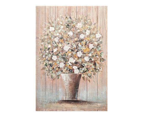 Πίνακας σε καμβά Flowerpot Inart 70x3x100εκ - ΠΙΝΑΚΕΣ στο Milonadakis.gr