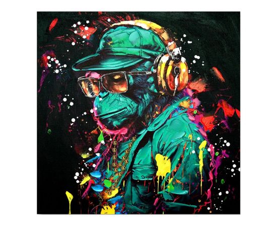 Πίνακας σε καμβά Monkey Inart 80x3x80εκ - ΠΙΝΑΚΕΣ στο Milonadakis.gr