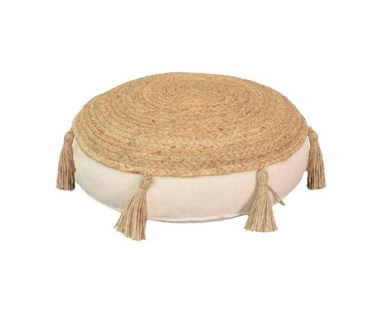 Πουφ Elefon Inart φυσικό-εκρού ύφασμα Φ40x7.5εκ - ΑΝΤΙΚΕΙΜΕΝΑ στο Milonadakis.gr