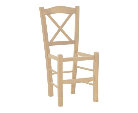 Καρέκλα καφενείου Seimi pakoworld χιαστή άβαφο ξύλο 42x40x89εκ - ΚΑΡΕΚΛΕΣ - ΠΟΛΥΘΡΟΝΕΣ ΕΣ. στο Milonadakis.gr