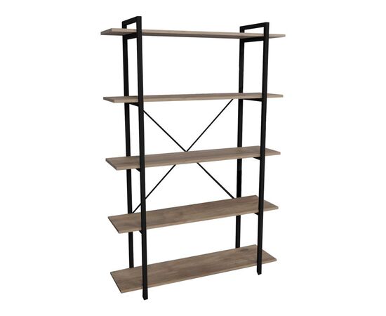Βιβλιοθήκη Reson pakoworld oak-μαύρο μελαμίνης 120x34x180εκ - ΒΙΒΛΙΟΘΗΚΕΣ στο Milonadakis.gr