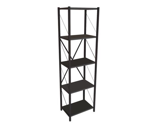 Βιβλιοθήκη Glase pakoworld ανθρακί-μαύρο μελαμίνης 40x30x150εκ - ΒΙΒΛΙΟΘΗΚΕΣ στο Milonadakis.gr