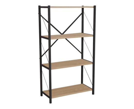 Βιβλιοθήκη Jackrey pakoworld oak-μαύρο μελαμίνης 60x30x114εκ - ΒΙΒΛΙΟΘΗΚΕΣ στο Milonadakis.gr