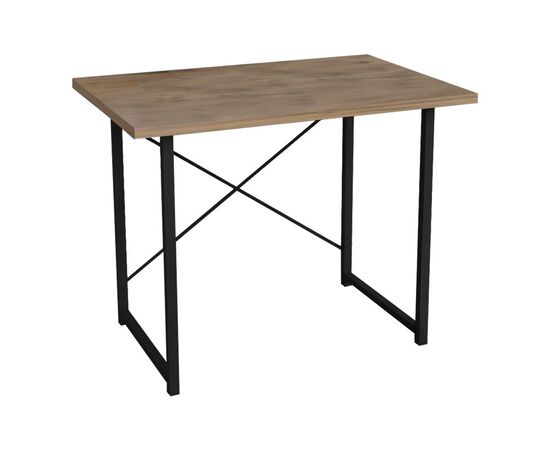 Γραφείο εργασίας Ustando pakoworld oak-μαύρο μελαμίνης 90x60x72εκ - ΓΡΑΦΕΙΑ στο Milonadakis.gr