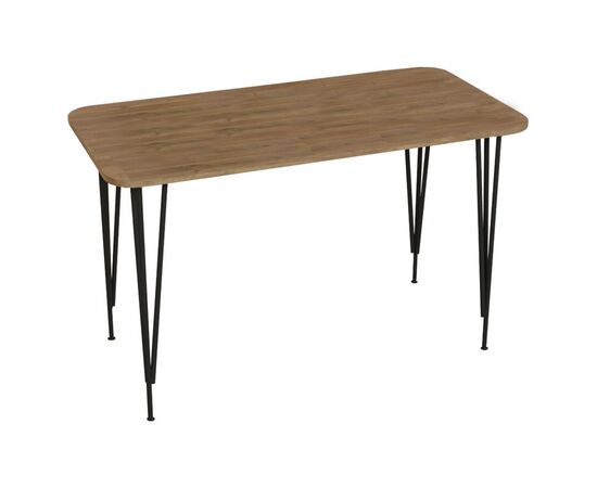 Τραπέζι Polkan pakoworld oak-μαύρο μελαμίνης 120x60x73εκ - ΤΡΑΠΕΖΙΑ ΚΟΥΖΙΝΑΣ στο Milonadakis.gr
