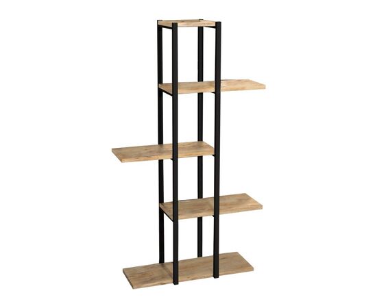 Επιδαπέδια ραφιέρα Ploko pakoworld oak-μαύρο μελαμίνης 60x24x110εκ - ΟΡΓΑΝΩΣΗ ΣΠΙΤΙΟΥ στο Milonadakis.gr