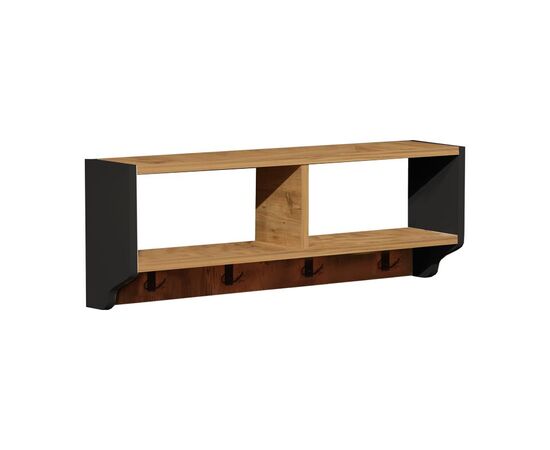 Κρεμάστρα τοίχου Gyrzi pakoworld oak-ανθρακί μελαμίνης 84x18x30εκ - ΚΑΛΟΓΕΡΟΙ - ΚΡΕΜΑΣΤΡΕΣ στο Milonadakis.gr