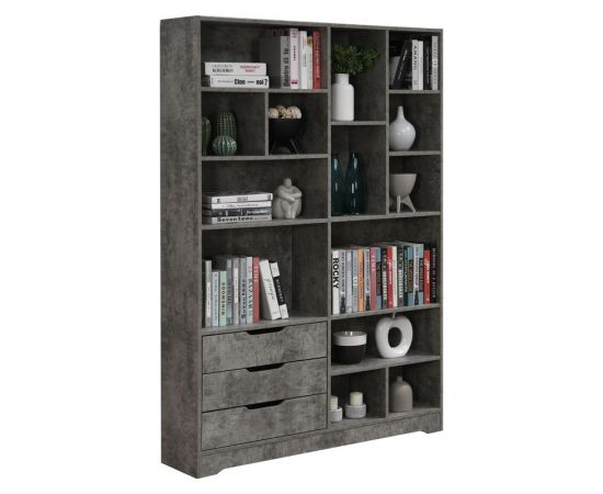 Βιβλιοθήκη Lucinda pakoworld γκρι oak 120x29.8x180.5εκ - ΒΙΒΛΙΟΘΗΚΕΣ στο Milonadakis.gr