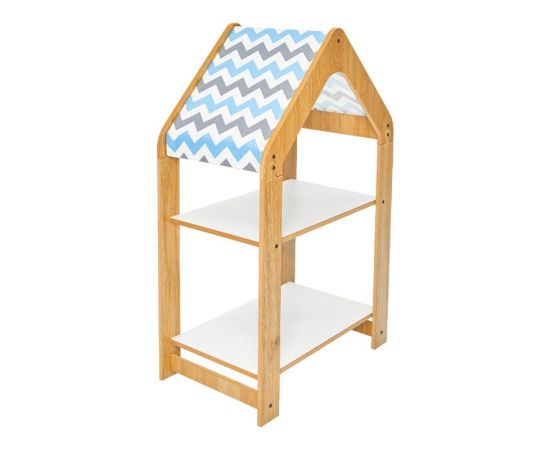 Ραφιέρα Montessori Zoilen pakoworld φυσικό-λευκό-μπλε mdf 50x30x80εκ - ΟΡΓΑΝΩΣΗ ΣΠΙΤΙΟΥ στο Milonadakis.gr