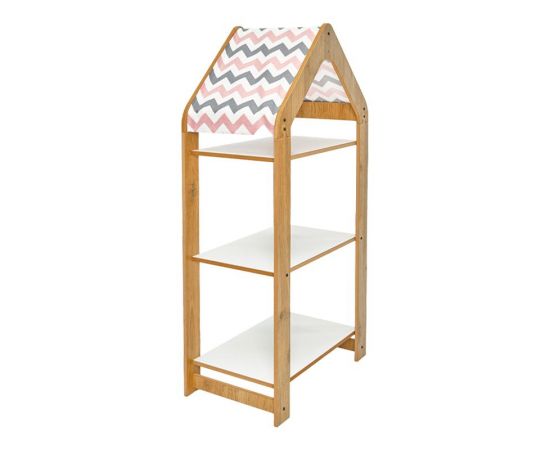 Ραφιέρα Montessori Zoilen I pakoworld λευκό-φυσικό-ροζ mdf 50x30x100εκ - ΟΡΓΑΝΩΣΗ ΣΠΙΤΙΟΥ στο Milonadakis.gr