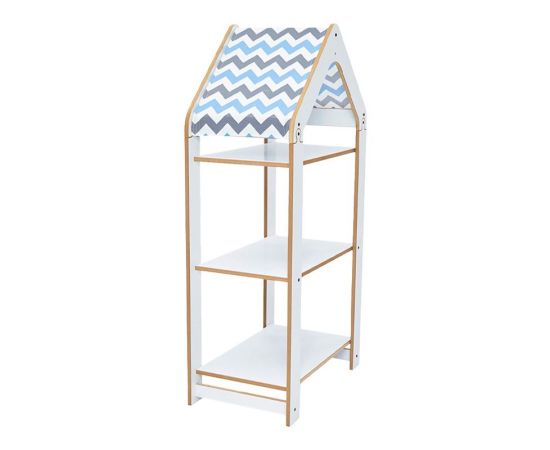 Ραφιέρα Montessori Zoilen I pakoworld λευκό-μπλε mdf 50x30x100εκ - ΟΡΓΑΝΩΣΗ ΣΠΙΤΙΟΥ στο Milonadakis.gr