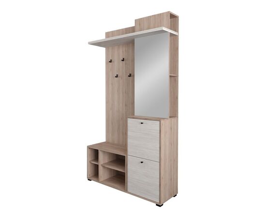 Έπιπλο εισόδου Louisen pakoworld oak-λευκό μελαμίνης 125x40x217.5εκ - ΕΠΙΠΛΑ ΕΙΣΟΔΟΥ στο Milonadakis.gr
