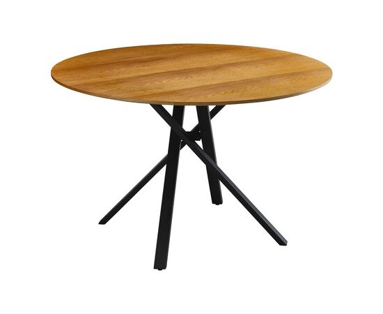 Tραπέζι Cerco pakoworld sonoma mdf και μαύρο μεταλλικό πόδι Φ120x75εκ - ΤΡΑΠΕΖΙΑ ΚΟΥΖΙΝΑΣ στο Milonadakis.gr