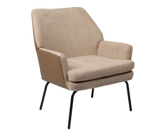 Πολυθρόνα Kieran pakoworld ύφασμα καφέ-πόδι μαύρο 77x69x82.5εκ - ΚΑΡΕΚΛΕΣ - ΠΟΛΥΘΡΟΝΕΣ ΕΣ. στο Milonadakis.gr