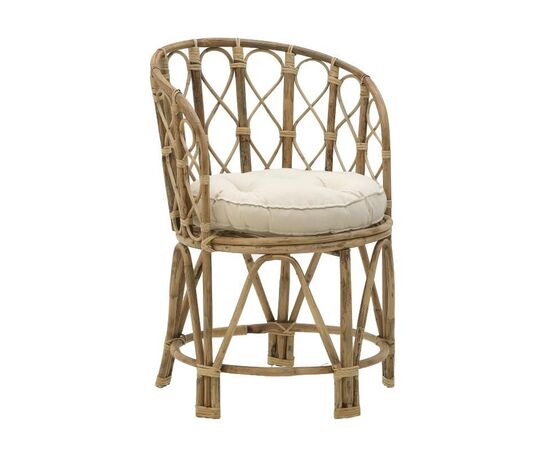 Πολυθρόνα Rostan Inart φυσικό rattan με μαξιλάρι 60x46x80εκ - ΚΑΡΕΚΛΕΣ - ΠΟΛΥΘΡΟΝΕΣ ΕΣ. στο Milonadakis.gr