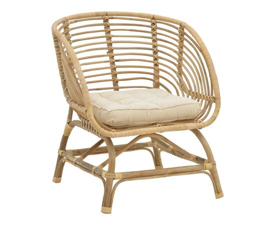 Πολυθρόνα Diane Inart φυσικό ξύλο με μαξιλάρι 71x46x80εκ - ΚΑΡΕΚΛΕΣ - ΠΟΛΥΘΡΟΝΕΣ ΕΣ. στο Milonadakis.gr