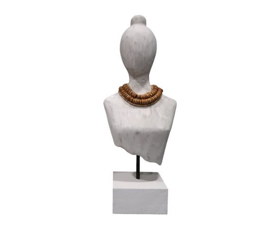 Προτομή Kasma Inart λευκό μάνγκο ξύλο-μέταλλο 18x12x43εκ - ΑΝΤΙΚΕΙΜΕΝΑ στο Milonadakis.gr