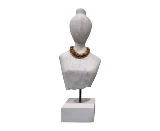 Προτομή Kasma Inart λευκό μάνγκο ξύλο-μέταλλο 18x12x43εκ - ΑΝΤΙΚΕΙΜΕΝΑ στο Milonadakis.gr