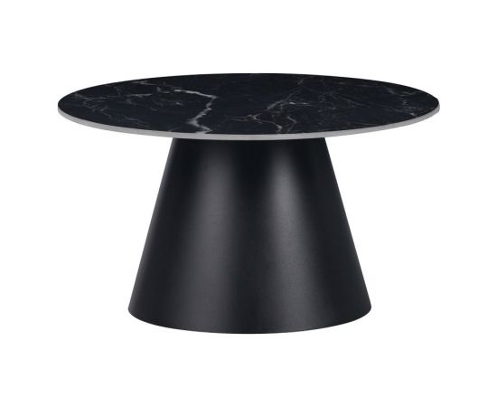 Βοηθητικό τραπέζι Fabrin Inart μαύρο μαρμάρου sintered stone-μαύρο μέταλλο Φ70x40εκ - ΒΟΗΘΗΤΙΚΑ ΤΡΑΠΕΖΑΚΙΑ στο Milonadakis.gr
