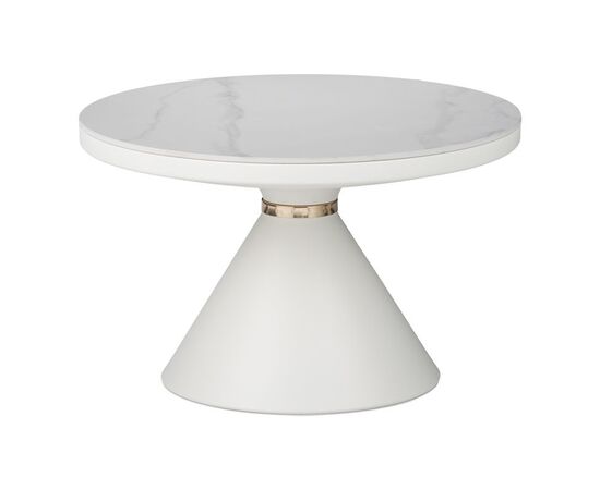 Βοηθητικό τραπέζι Coozlin Inart sintered stone σε απόχρωση λευκό μαρμάρου με μαύρο-χρυσό μέταλλο Φ70x40εκ - ΒΟΗΘΗΤΙΚΑ ΤΡΑΠΕΖΑΚΙΑ στο Milonadakis.gr