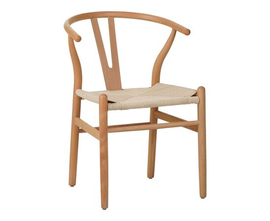 Καρέκλα Wishbone pakoworld rubberwood-σχοινί σε φυσική απόχρωση 50x51x80εκ - ΚΑΡΕΚΛΕΣ - ΠΟΛΥΘΡΟΝΕΣ ΕΣ. στο Milonadakis.gr
