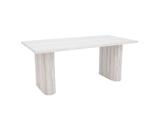 Τραπέζι Loozir pakoworld mdf σε απόχρωση λευκό μαρμάρου 180x90x75εκ - ΤΡΑΠΕΖΙΑ ΚΟΥΖΙΝΑΣ στο Milonadakis.gr