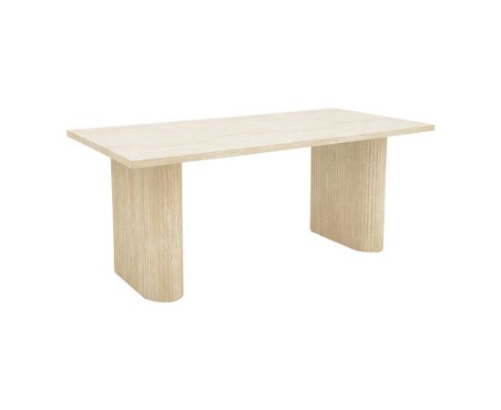 Τραπέζι Loozir pakoworld mdf σε φυσική απόχρωση 180x90x75εκ - ΤΡΑΠΕΖΙΑ ΚΟΥΖΙΝΑΣ στο Milonadakis.gr