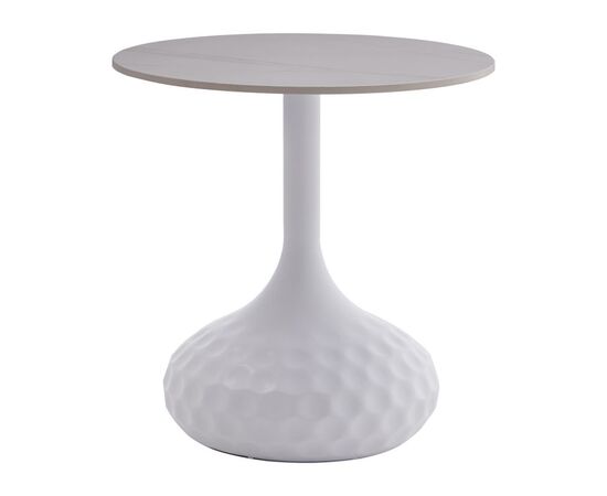 Βοηθητικό τραπέζι Fabron Inart λευκό sintered stone Φ50x52εκ - ΒΟΗΘΗΤΙΚΑ ΤΡΑΠΕΖΑΚΙΑ στο Milonadakis.gr