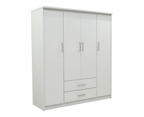Ντουλάπα ρούχων τετράφυλλη Olympus pakoworld λευκό 159x57x183εκ - ΝΤΟΥΛΑΠΕΣ στο Milonadakis.gr