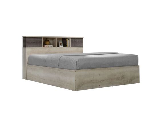 Κρεβάτι διπλό OLYMPUS pakoworld σε χρώμα castilo oak 140x200εκ - ΚΡΕΒΑΤΙΑ στο Milonadakis.gr